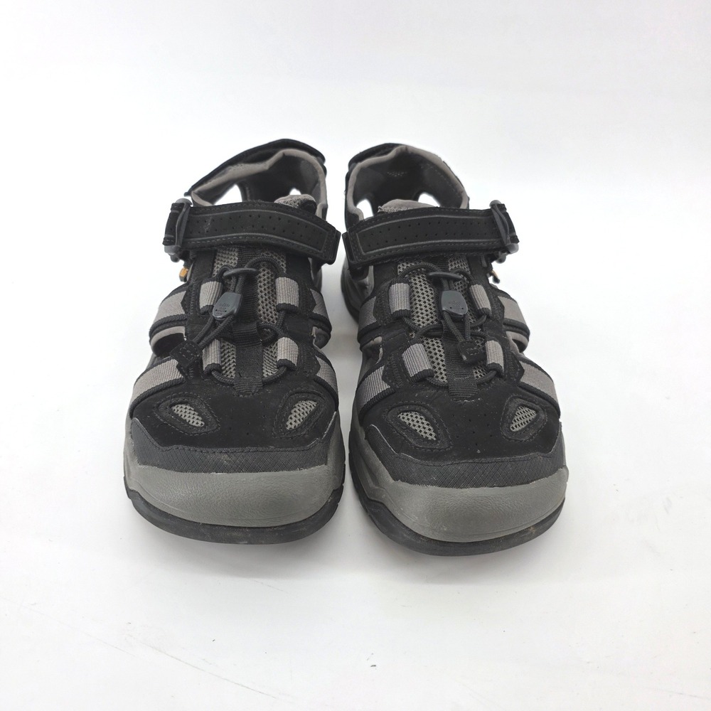 Teva Omnium 2 Mens Black Grey Hiking Water Sandals Size 9 Closed Toe Hikin